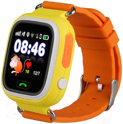 Умные часы детские Smart Baby Watch Q80 (желтый/оранжевый)