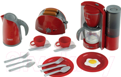 Комплект бытовой техники игрушечный Klein Набор кухонной техники Bosch с посудой / 9564
