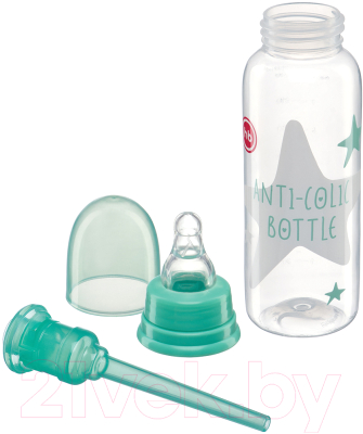 Бутылочка для кормления Happy Baby 10015 с силиконовой соской (мятный)