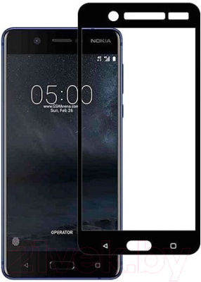 Защитное стекло для телефона Case 3D для Nokia 6 (черный)