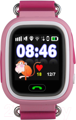 Умные часы детские Smart Baby Watch Q80 (розовый)