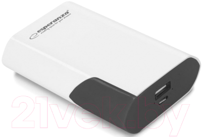 Портативное зарядное устройство Esperanza Boson 6000mAh / EMP111WK (белый/черный)