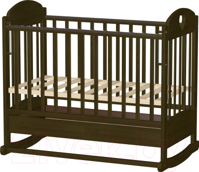 Детская кроватка Ведрусс Иришка 2 / VD2201225 (темный орех)
