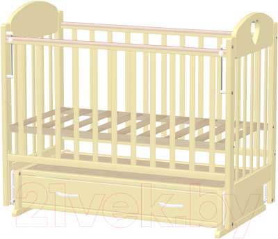 Детская кроватка Ведрусс Иришка 3 / VD2301222 (слоновая кость)