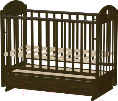 Детская кроватка Ведрусс Иришка 3 / VD2301225 (темный орех)