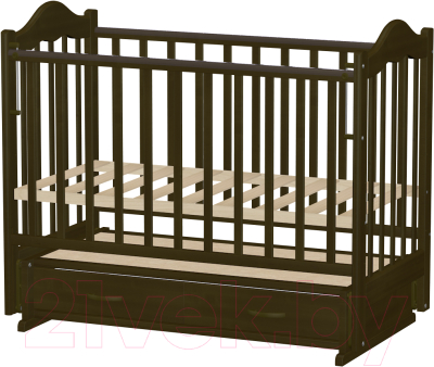 Детская кроватка Ведрусс Кира 4 / VD2312225 (темный орех)