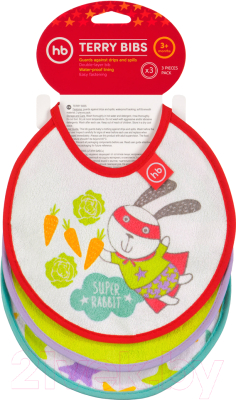 Набор нагрудников детских Happy Baby Rabbit 16007