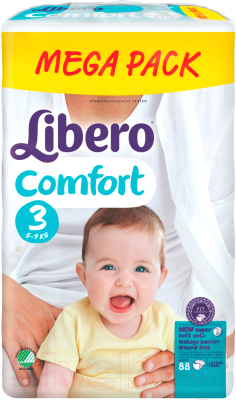 Подгузники детские Libero Comfort 3 Midi (88шт)