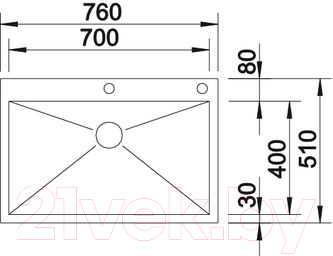 Мойка кухонная Blanco Zerox 700-IF/A / 523102