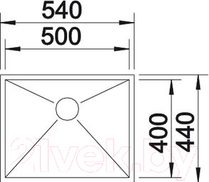 Мойка кухонная Blanco Zerox 500-IF/A / 523101