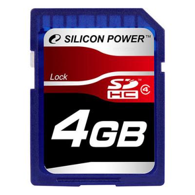 Карта памяти Silicon Power SDHC Class 4 4 Gb (SP004GBSDH004V10) - общий вид