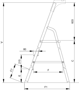 Лестница-стремянка Elkop ALW506 - схема