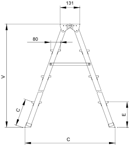 Лестница-стремянка Elkop DHR407 - схема