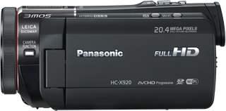 Видеокамера Panasonic HC-X920EE-K - вид сбоку