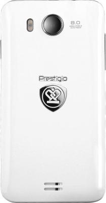 Смартфон Prestigio Multiphone 5400 Duo (белый + подарок) - задняя панель