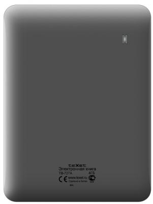 Электронная книга Texet TB-727A (Graphite) - вид сзади 