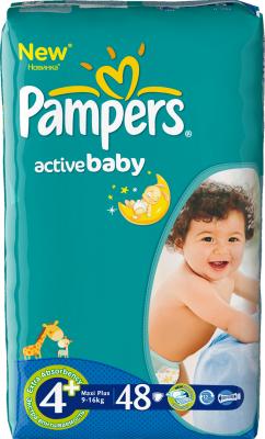 Подгузники детские Pampers Active Baby 4+ Maxi Plus (48шт) - общий вид