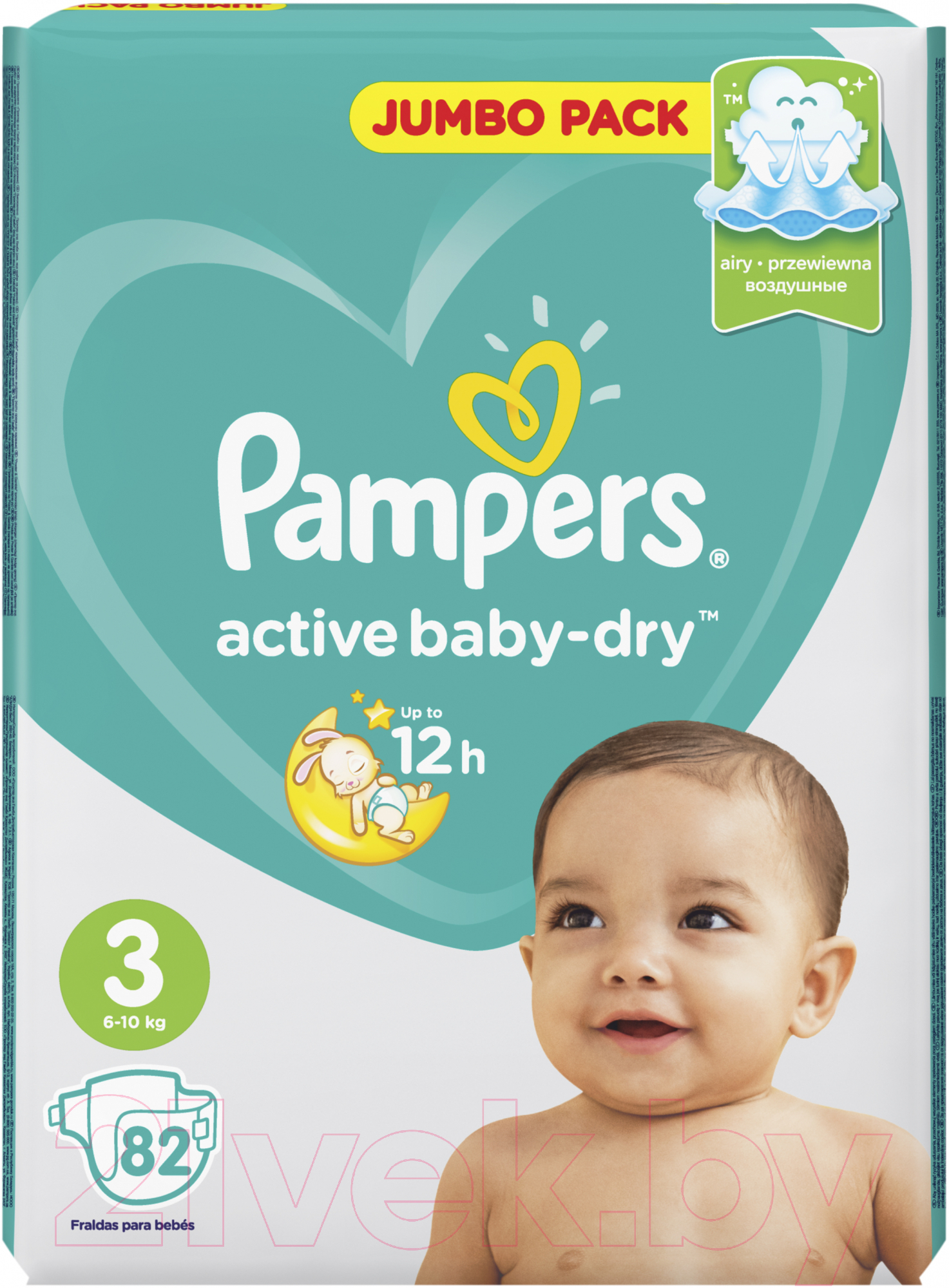 Подгузники детские Pampers Active Baby-Dry 3 Midi (82шт)