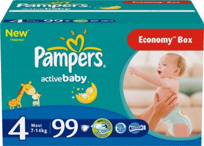 Подгузники детские Pampers Active Baby 4 Maxi Giant Plus Pack (99шт) - общий вид