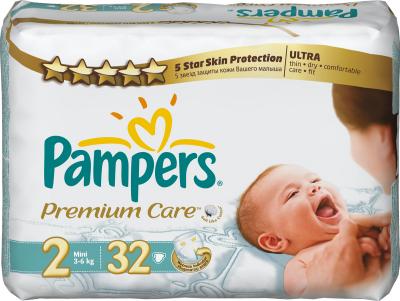 Подгузники детские Pampers Premium Care 2 Mini Carry Pack (32шт) - общий вид