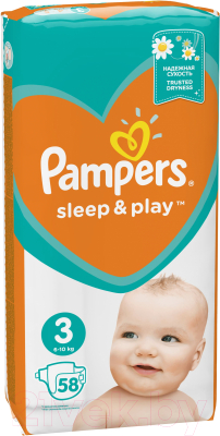 Подгузники детские Pampers Sleep&Play 3 Midi (58шт)