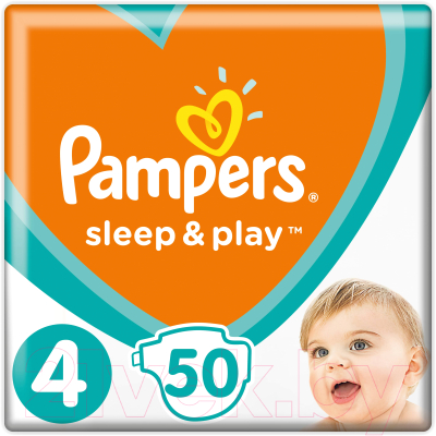Подгузники детские Pampers Sleep&Play 4 Maxi Jumbo Pack (50шт)