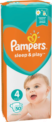 Подгузники детские Pampers Sleep&Play 4 Maxi Jumbo Pack (50шт)
