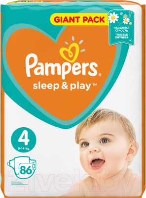 Подгузники детские Pampers Sleep&Play 4 Maxi Giant Pack (86шт)
