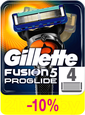 Набор сменных кассет Gillette Fusion ProGlide Power (4шт)