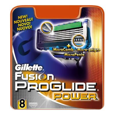 Набор сменных кассет Gillette Fusion ProGlide Power (8шт) - общий вид