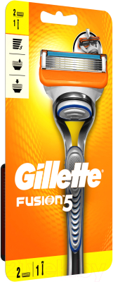 Бритвенный станок Gillette Fusion (+ 2 кассеты)