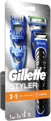 Бритвенный станок Gillette Fusion ProGlide Styler (+ кассета + 3 насадки)