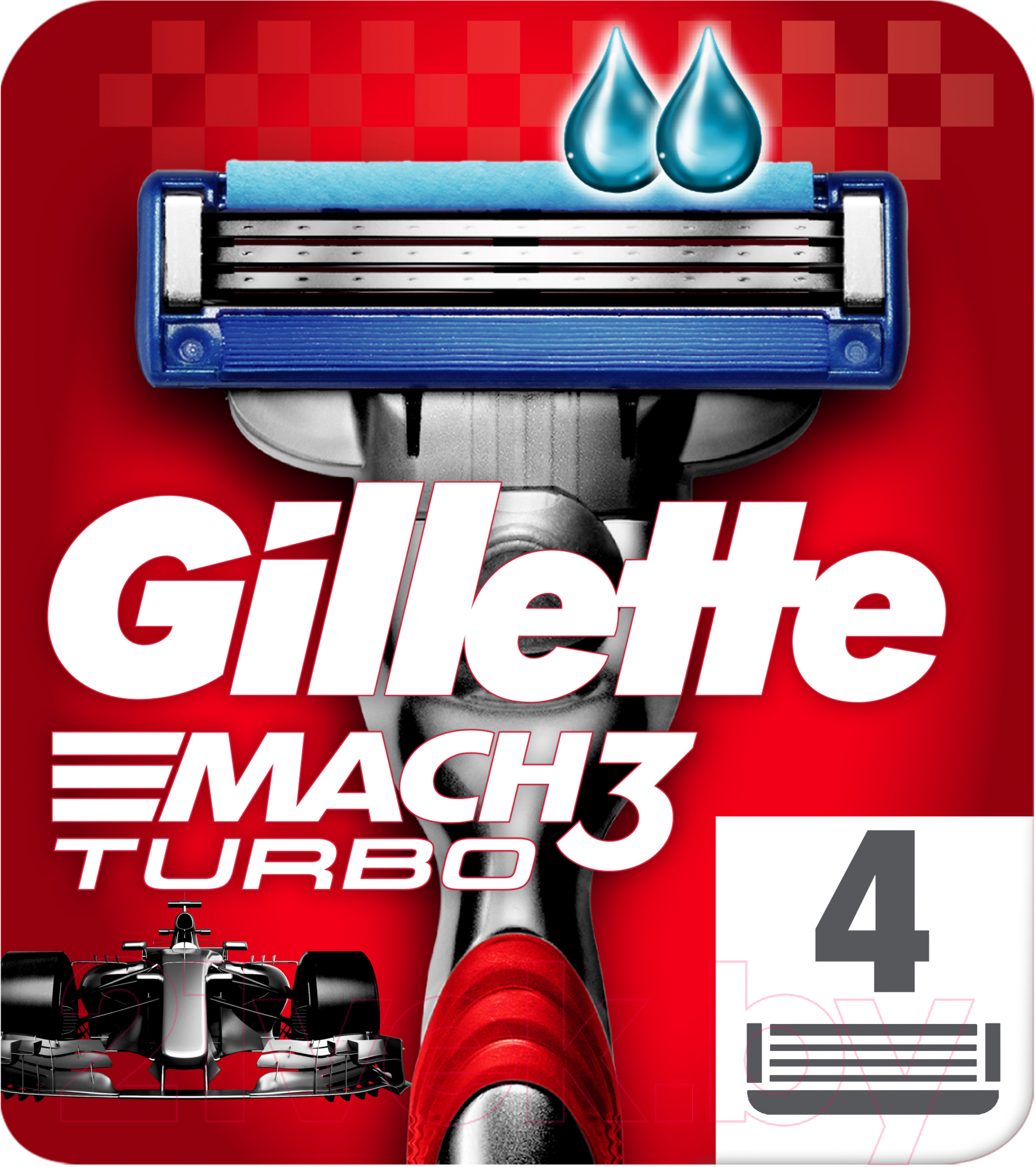 Набор сменных кассет Gillette Mach3 Turbo (4шт)