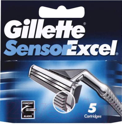 Набор сменных кассет Gillette Sensor Excel (5шт)