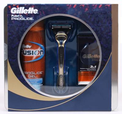 Набор косметики для бритья Gillette Fusion ProGlide (бритва+кассета+гель+бальзам) - общий вид