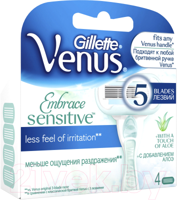 Набор сменных кассет Gillette Venus Proskin (для чувствительной кожи, 4шт)