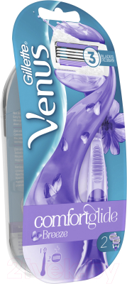 Бритвенный станок Gillette Venus Breeze (+ 2 кассеты с гелем)