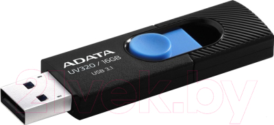 Usb flash накопитель A-data DashDrive UV320 16GB Black/Blue (AUV320-16G-RBKBL)