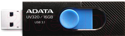Usb flash накопитель A-data DashDrive UV320 16GB Black/Blue (AUV320-16G-RBKBL)