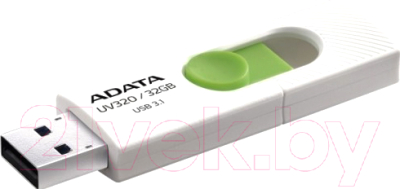 Usb flash накопитель A-data DashDrive UV320 32GB White/Green (AUV320-32G-RWHGN)