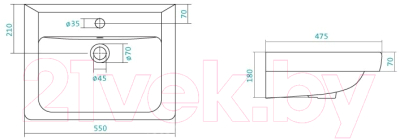Изображение товара Умывальник Акватон Тигода 55 (1WH302126)