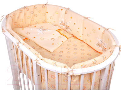 Комплект постельный для малышей Pituso Зайки / ЗБ 604 (кремовый)