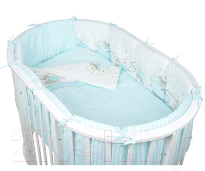 Комплект постельный для малышей Pituso Мишки / МГ 605 (голубой)