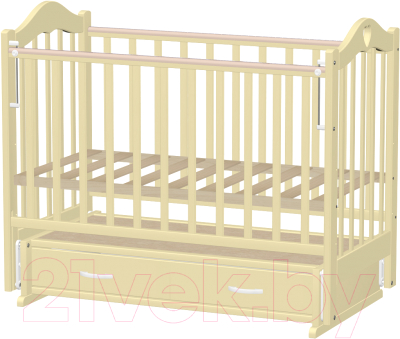Детская кроватка Ведрусс Лана 3 / VD213222 (слоновая кость)