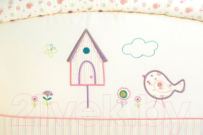 Комплект постельный для малышей Lappetti Домик для птички / 6006