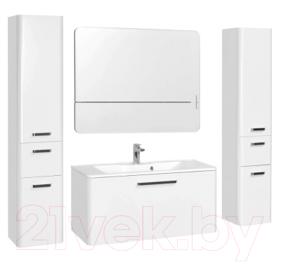 Шкаф с зеркалом для ванной Акватон Валенсия 110 (1A125402VA010)