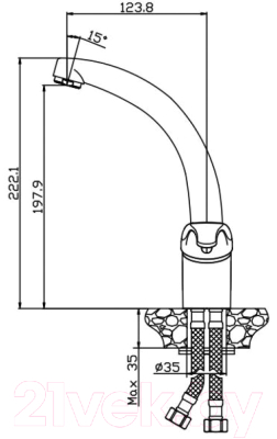 Комплект сантехники GRANULA GR-4201 + смеситель Stroy 35-03 (классик)