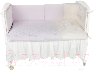 Комплект постельный для малышей Lappetti Карета / 6032/5 (серый)