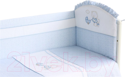 Комплект постельный для малышей Lappetti Прогулка / 1026/1 (голубой)