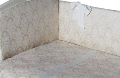 Комплект постельный для малышей Lappetti Эстель бантики / 6033/4 (бежевый)